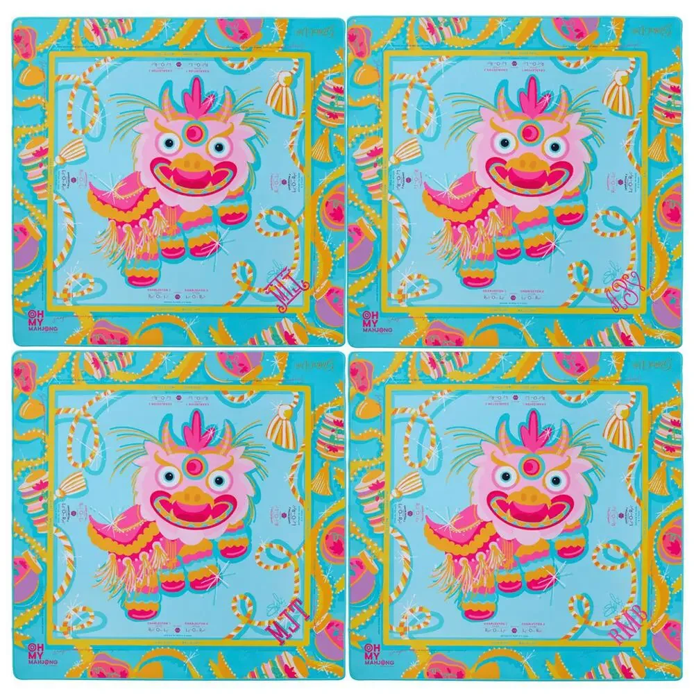 Oh My Mahjong, Glitterville Pink Dragon Mat (ONLY), 33" x 33" - Picture 4 of 4